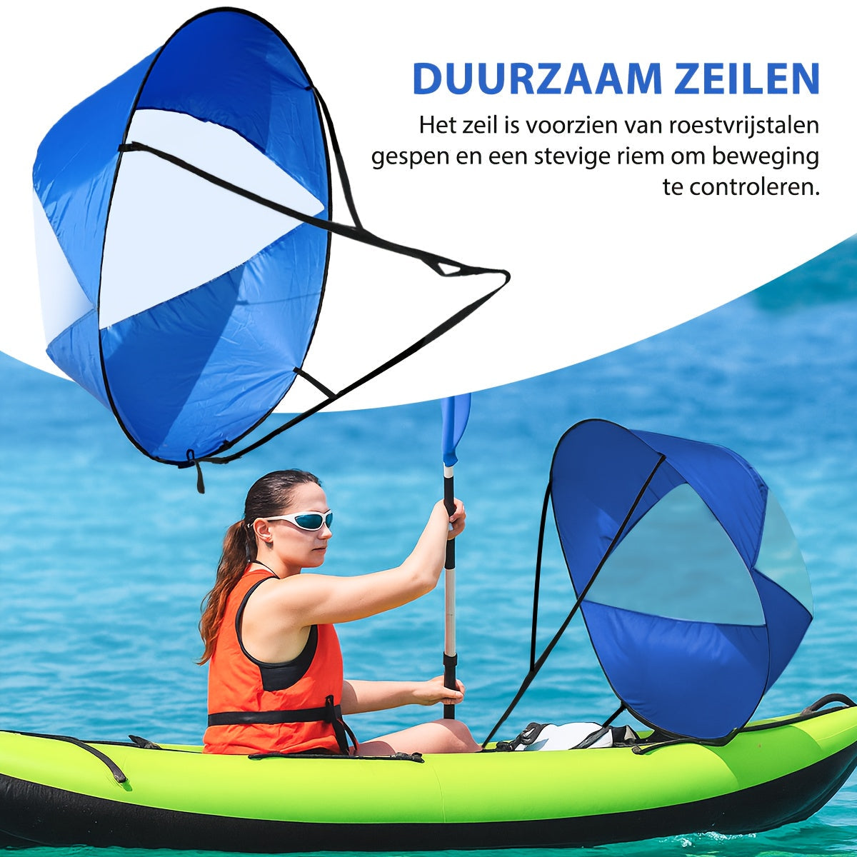 SpeedSail Vela Pieghevole per Kayak – Efficiente e Facile da Usare