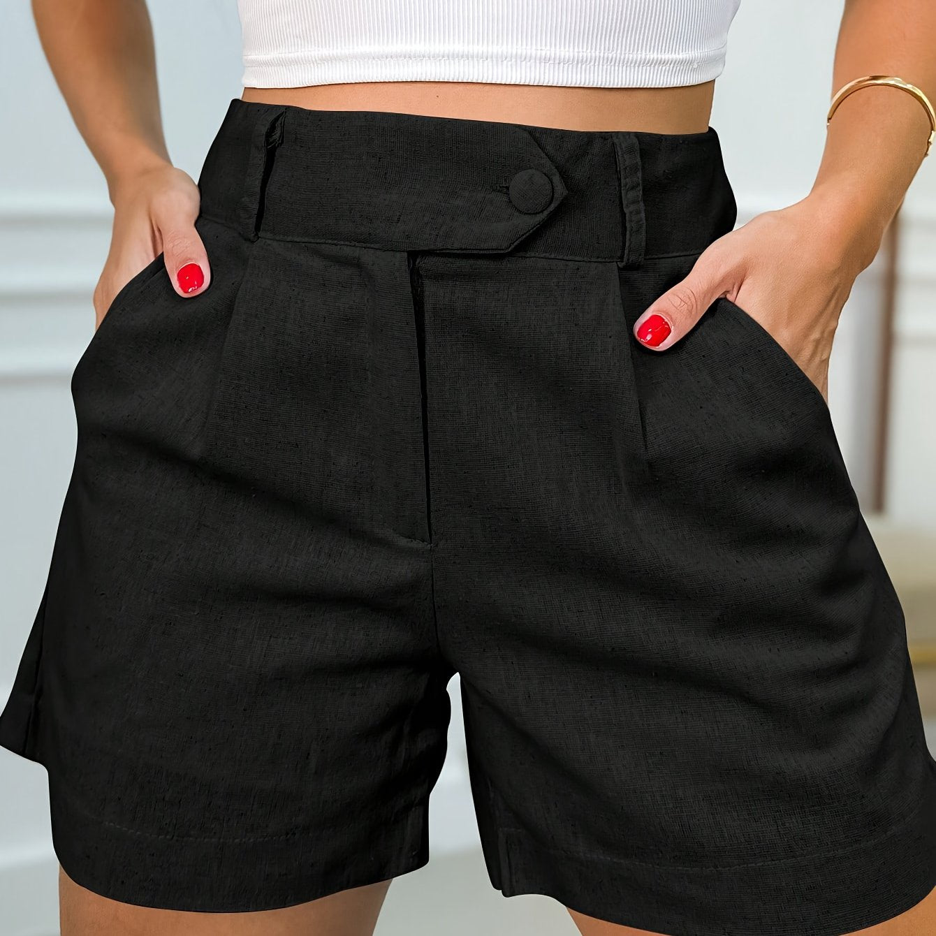 Elegante Pantaloni Corti Alta Vita – Comfort e Stile in Uno