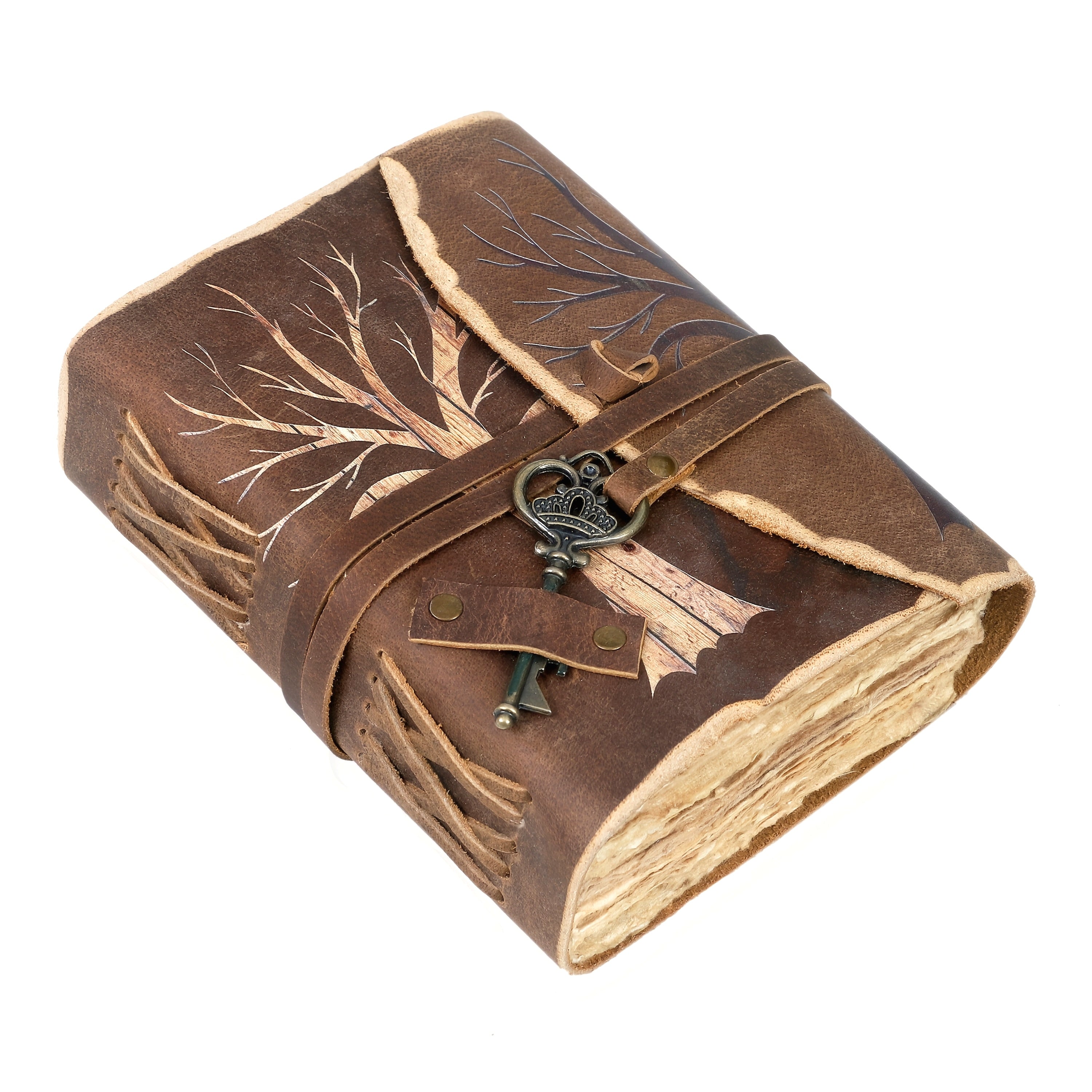 Quaderno Vintage Fatto a Mano con Aspetto in Pelle e Chiusura a Chiave – Per Spiriti Creativi