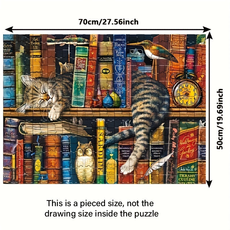 Puzzle Gatto sulla Mensola dei Libri – Per Amanti dei Puzzle e dei Gatti