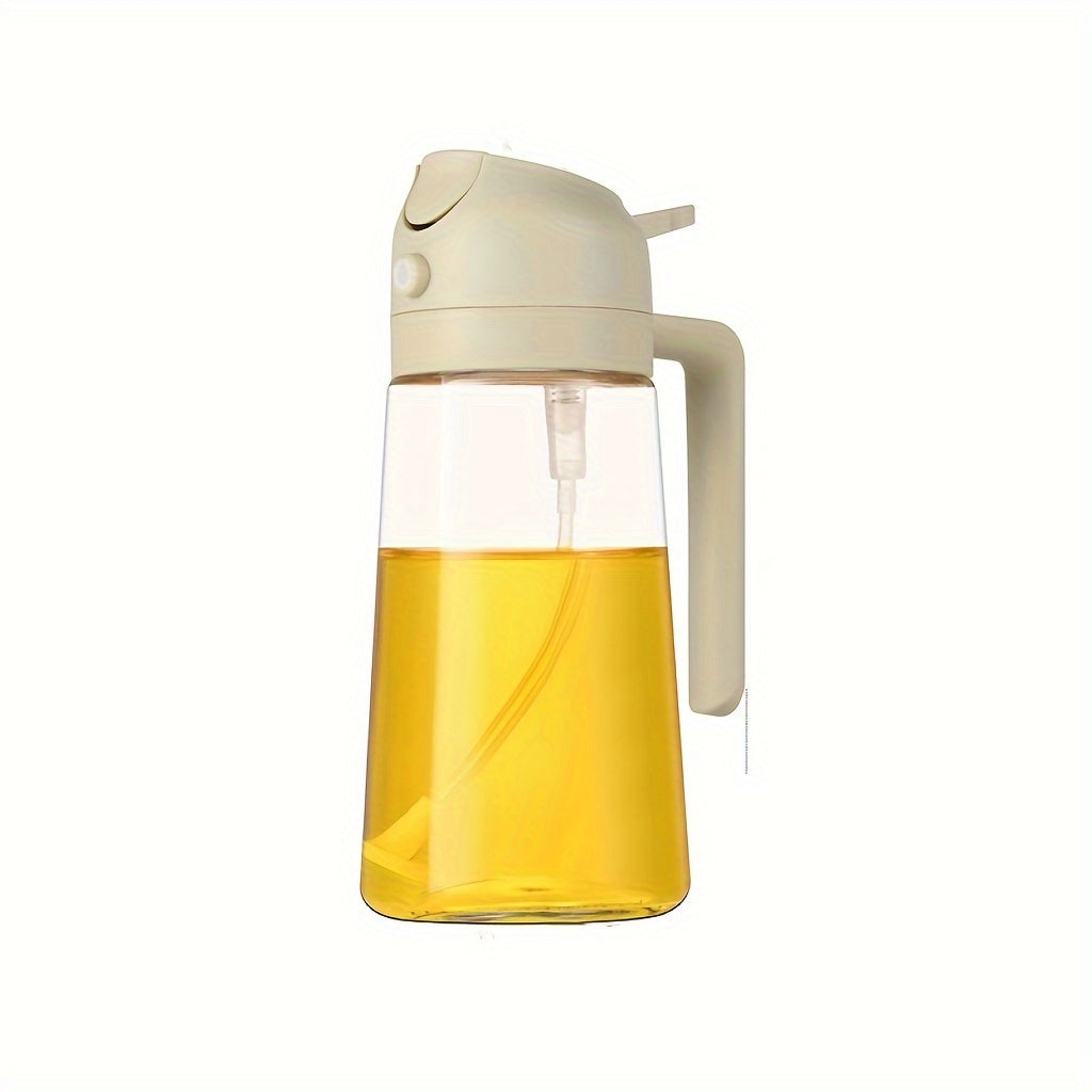 Dispenser per Olio 2-in-1 e Bottiglia Spray - Controllo Preciso dell'Olio per Cucina e BBQ