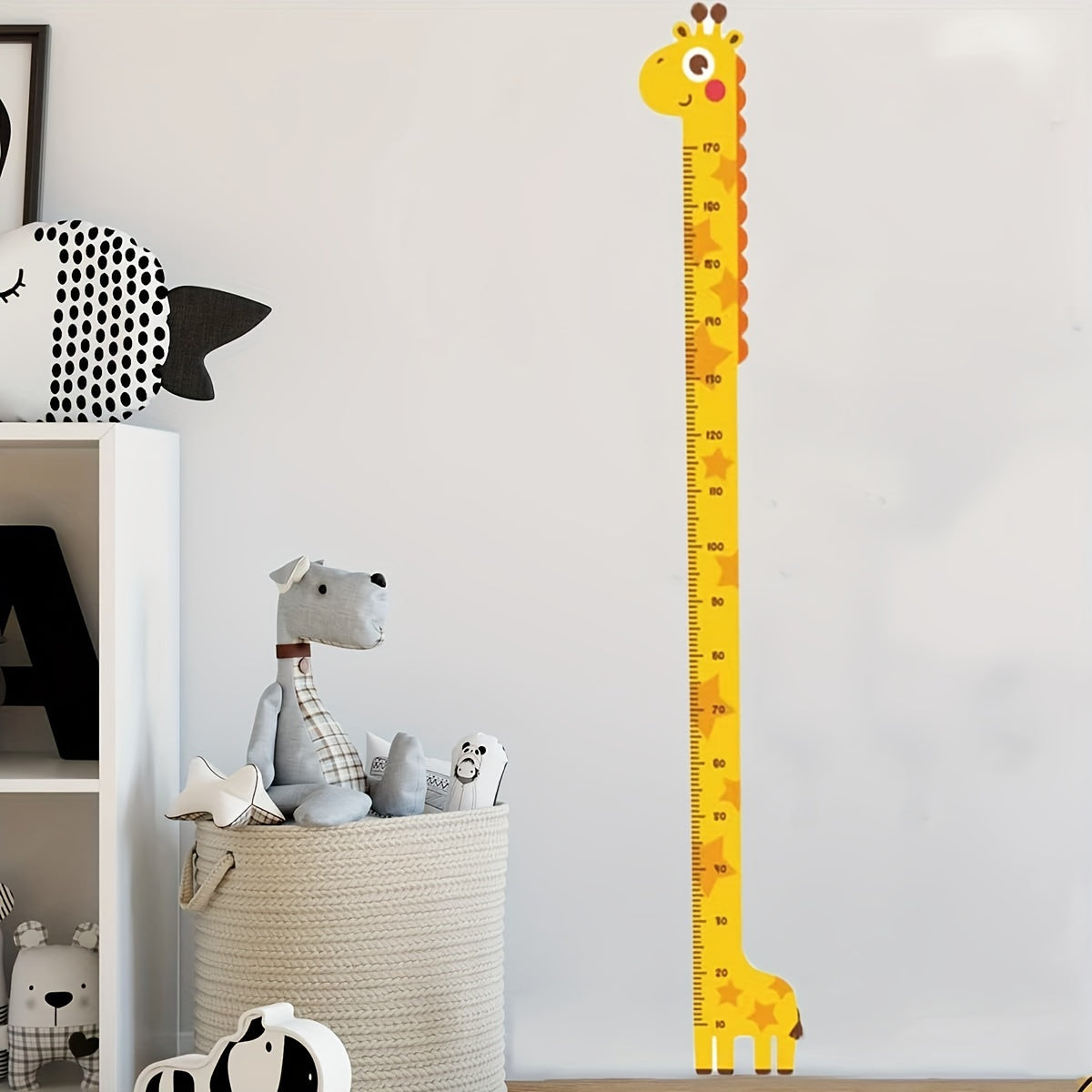 Adorabile Giraffa Crescita Misuratore per Bambini - Facile da Attaccare e Con Coda Colorata