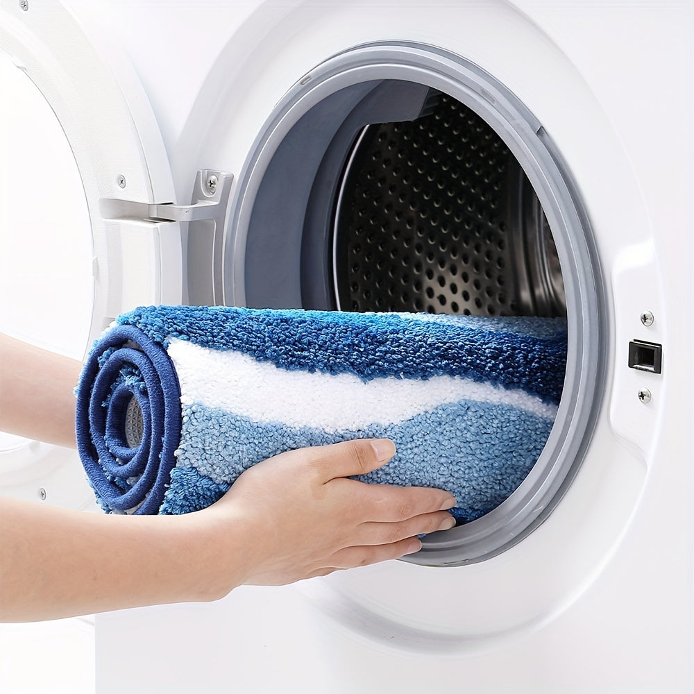 Tappeto da Bagno Geometrico – Assorbente e Morbido con Fondo Antiscivolo