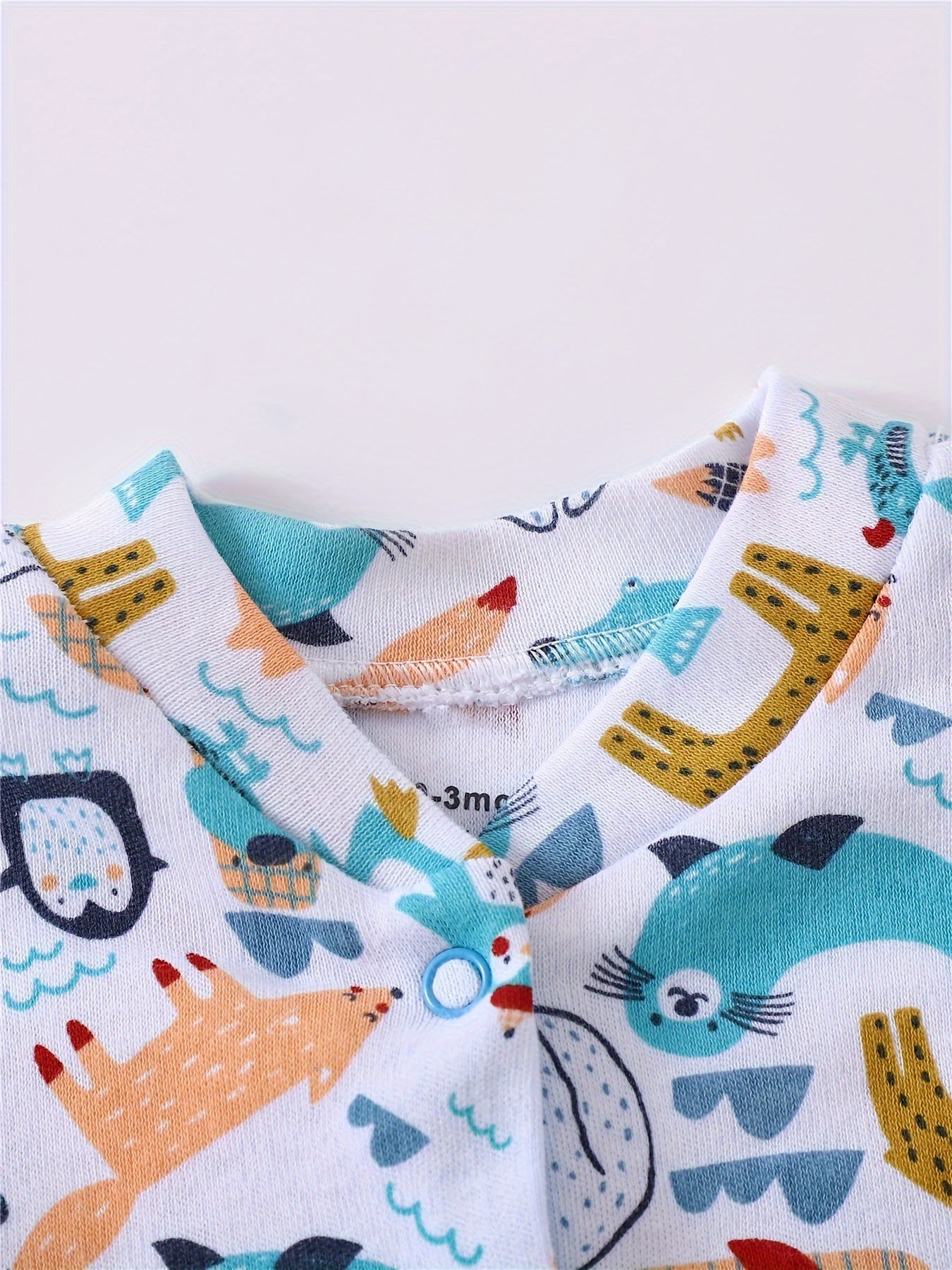 Set di Body per Bambini in 3 Pezzi con Stampa di Animali – Maniche Lunghe per Attività all'Aperto