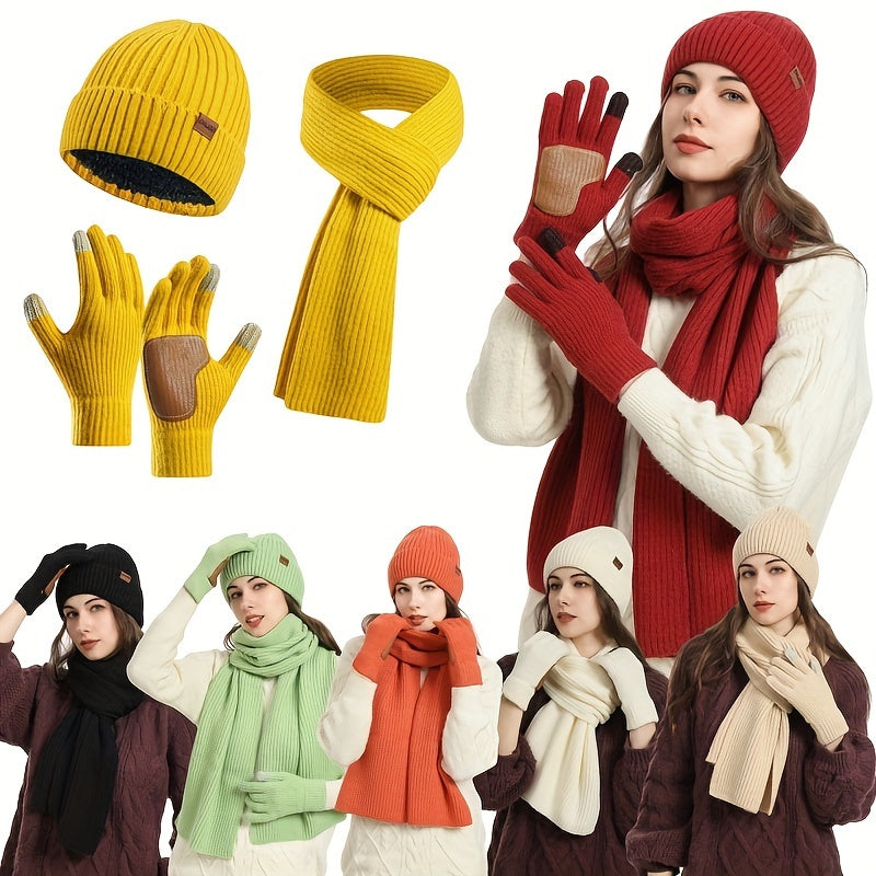 Set Invernale Allegro - Cappello, Sciarpa e Guanti per Coppie