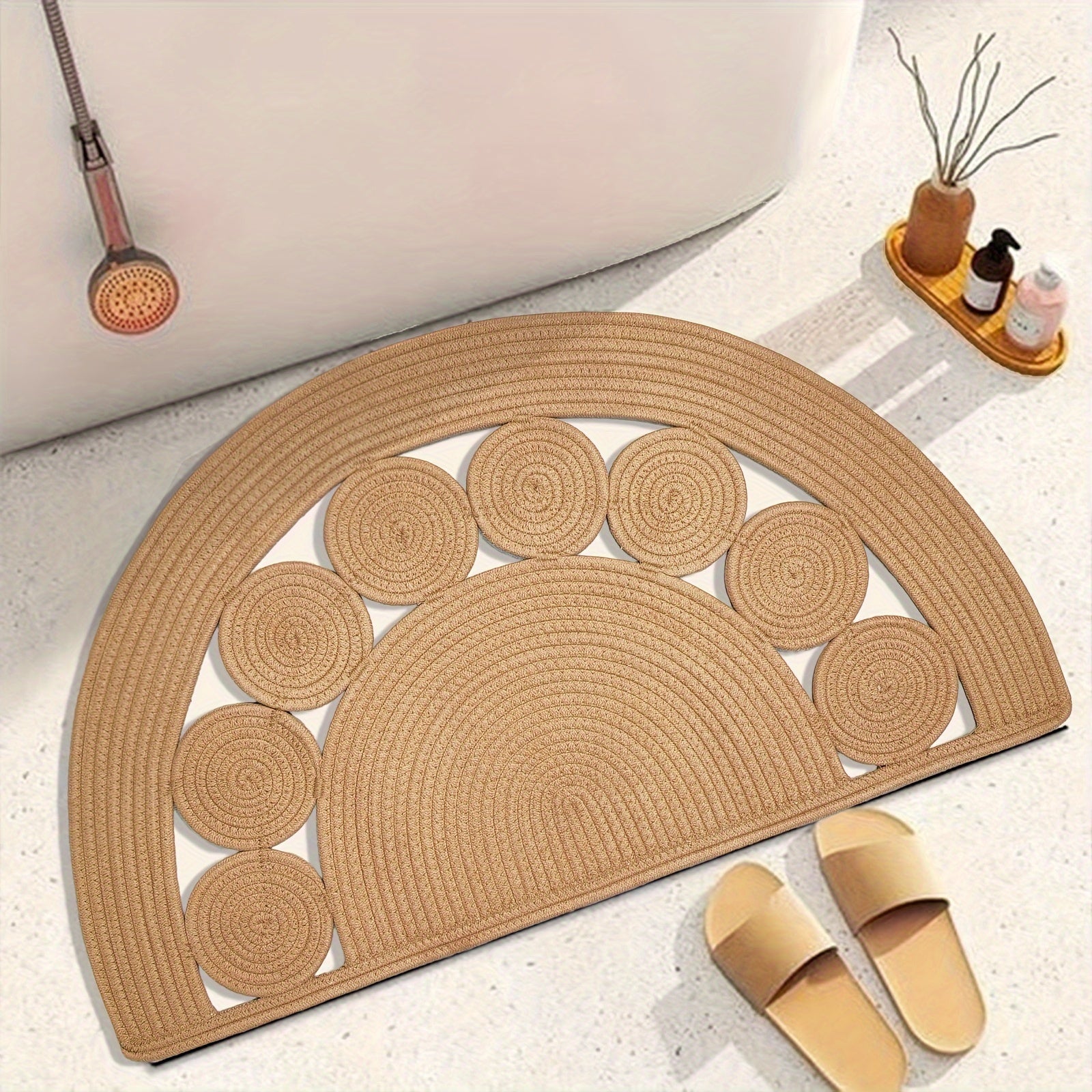 Tappetino da Bagno Bohemien Tessuto a Mano – Perfetto per il tuo Bagno o Ingresso