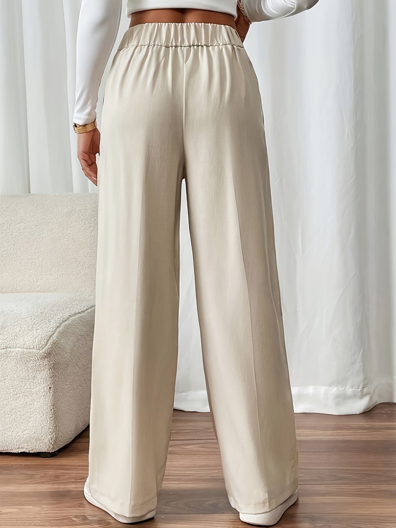 Elegante Pantalone Largo a Vita Alta – Confortevole e Stile