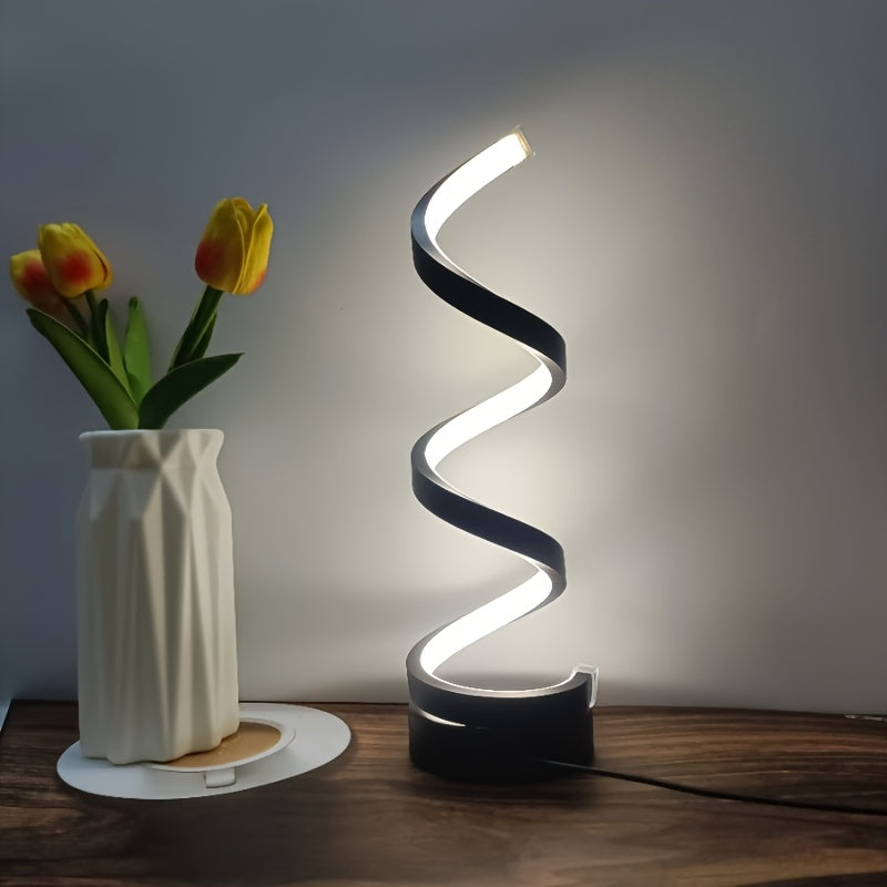 Lampada da Scrivania LED a Spirale – Illuminazione Moderna Dimmabile