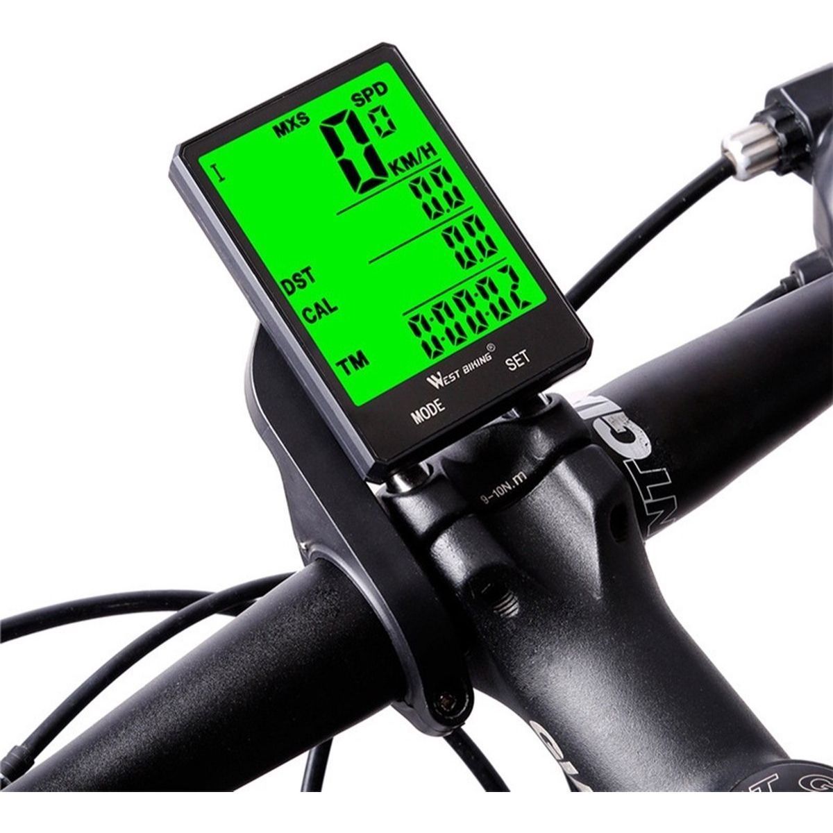 RideTrack Computer da Bici Wireless – Display LED Luminoso e Funzioni Complete