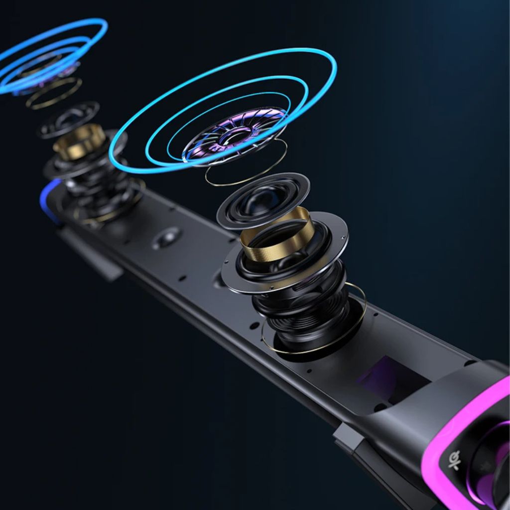 SonicBeam Gaming Soundbar – Suono Dinamico con Atmosfera LED