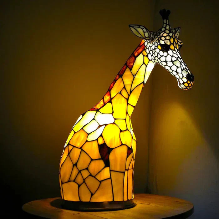 Lampade in vetro colorato a tema animale – Decorazione artistica da tavolo