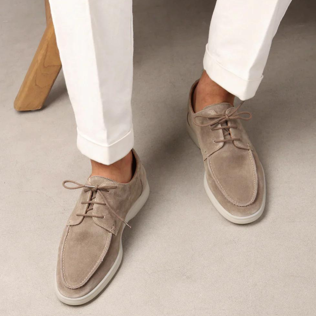 Sneakers Casual in Suede Morbido per Uomini – Scarpe Confortevoli per l'Utilizzo Quotidiano