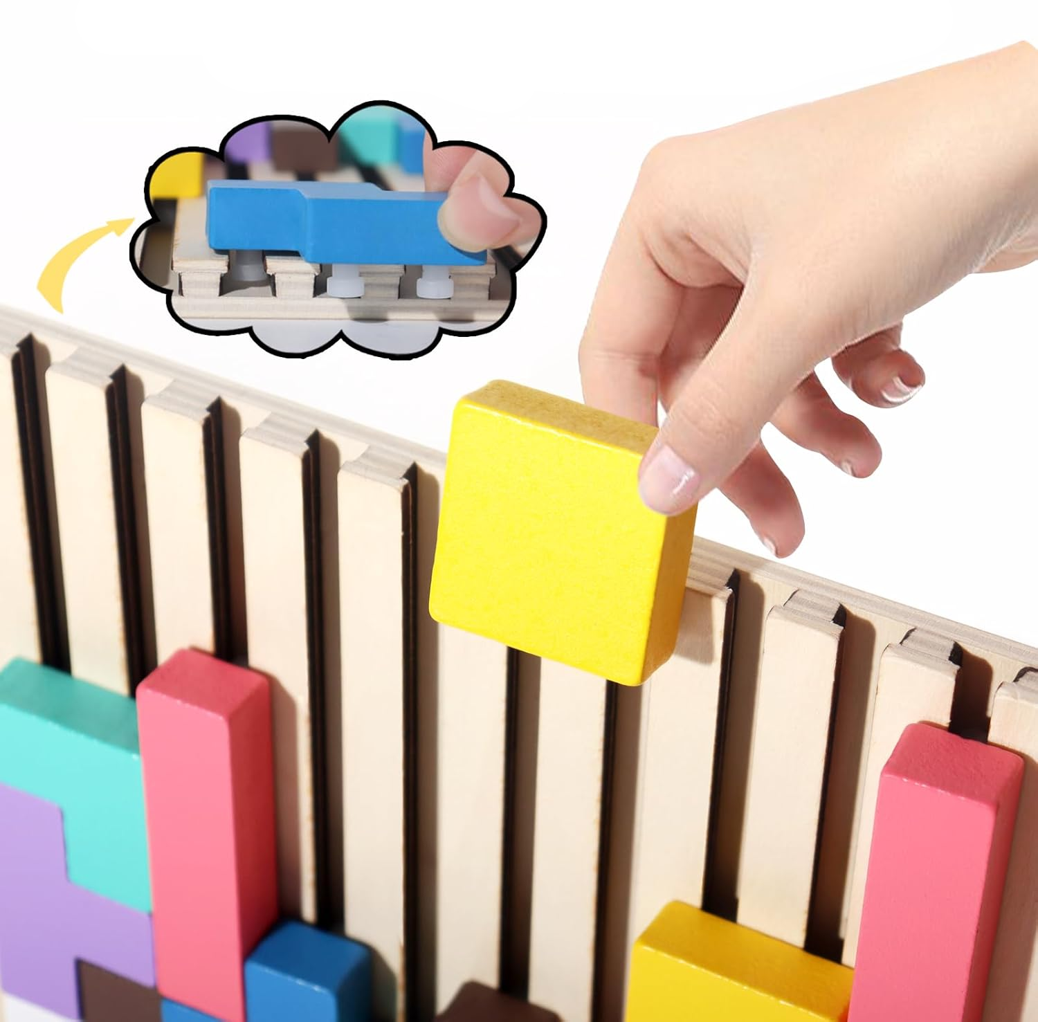 Puzzle Tetris in Legno per Bambini – Educativo e Creativo