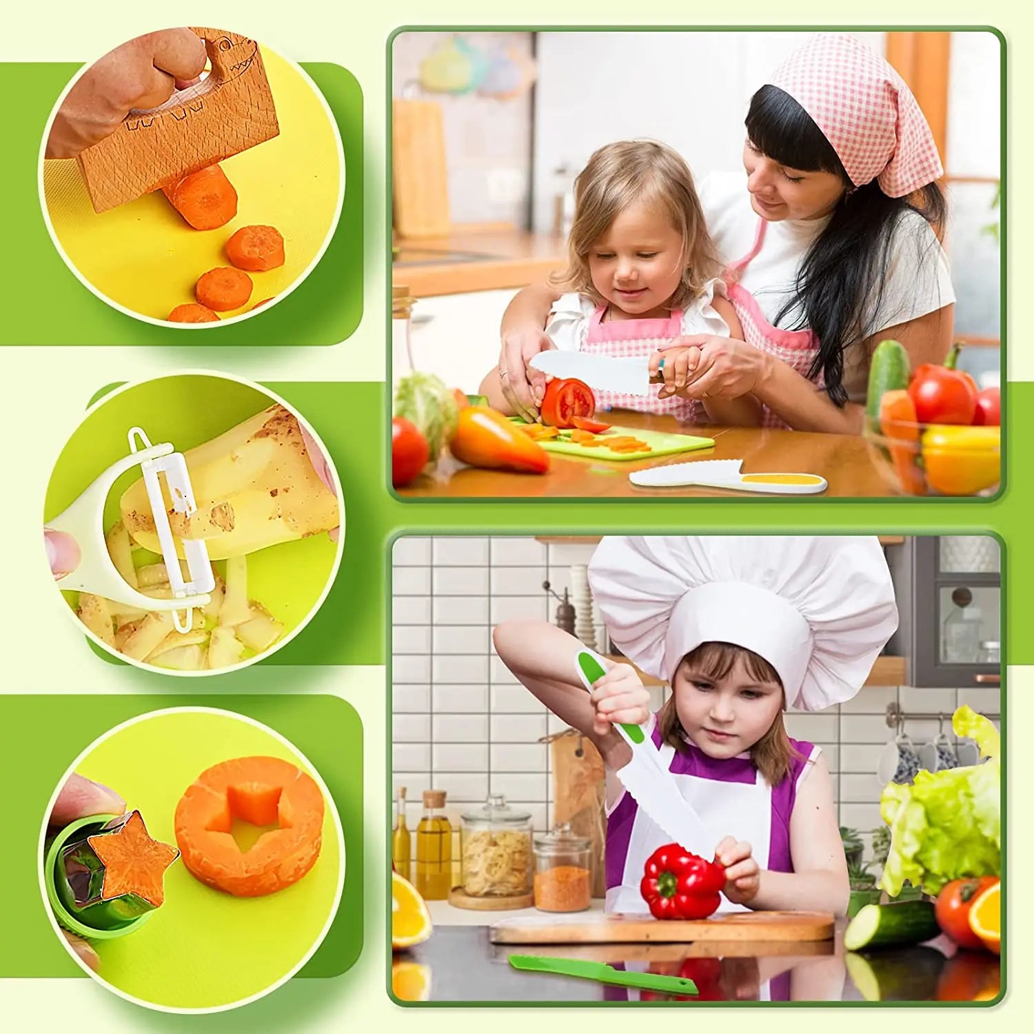 Set di Cucina Montessori per Bambini – Divertimento in Cucina Sicuro ed Educativo