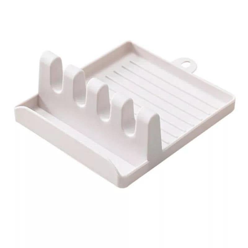 Supporto per Utensili da Cucina CleanPrep – Ripiano in Silicone Resistente al Calore con Base Antiscivolo
