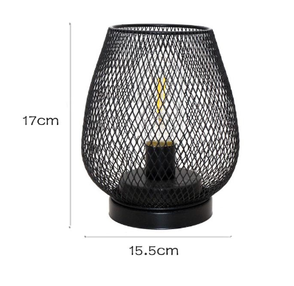 Set di Lampade da Tavolo RusticMesh – Stile Industriale e Illuminazione Atmosferica