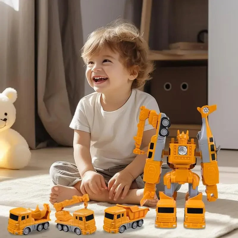 Set Robot Veicolo da Costruzione – Gioco 6-in-1 per Giocare Creativamente e Avventurarsi