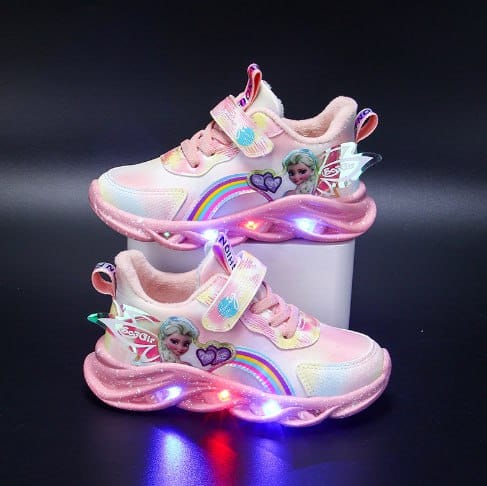 Sneakers Glitter Arcobaleno - Scarpe LED per Bambini Avventurosi