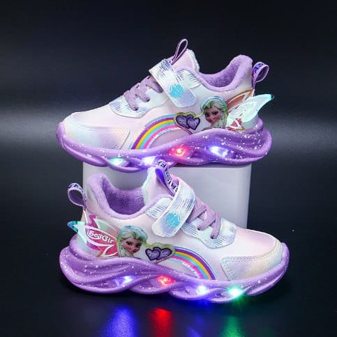 Sneakers Glitter Arcobaleno - Scarpe LED per Bambini Avventurosi