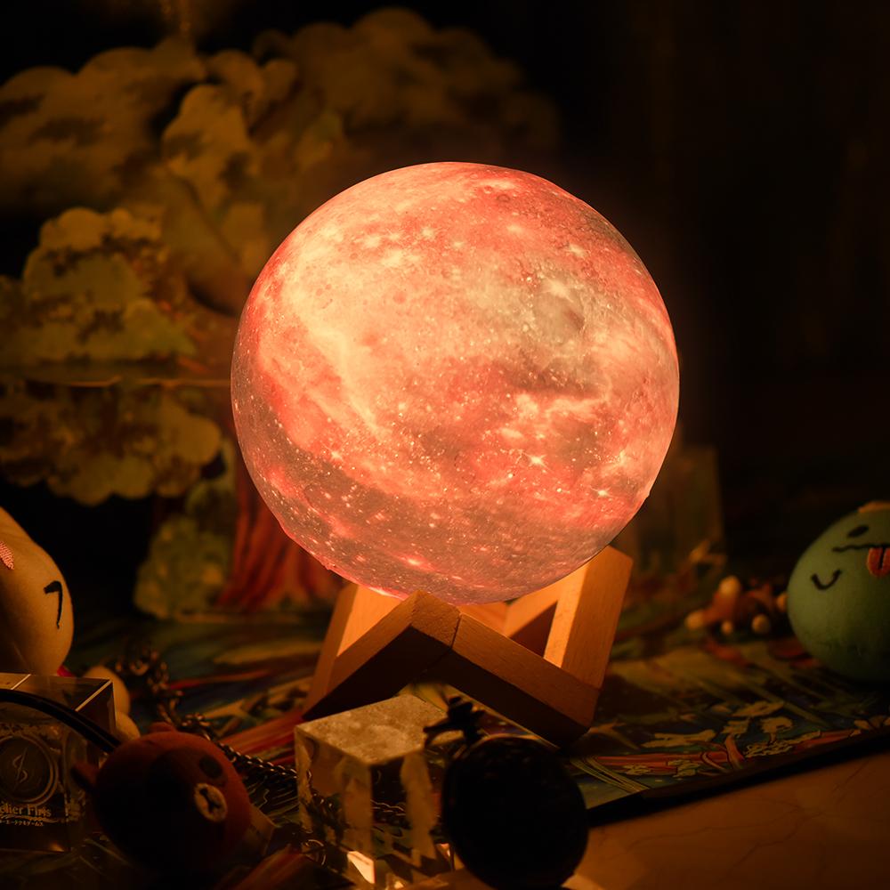Lampada 3D a Forma di Luna con Magia dei Colori – Luce Atmosferica per Ogni Stanza