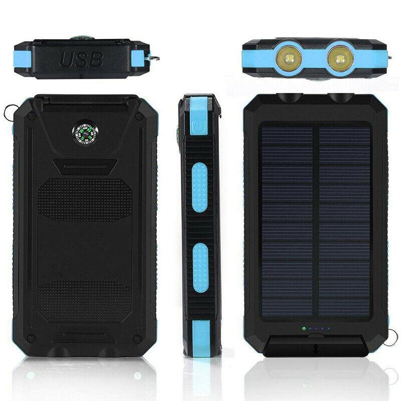 Powerbank Solare da 50000mAh – Impermeabile, Robusto & Con Torcia