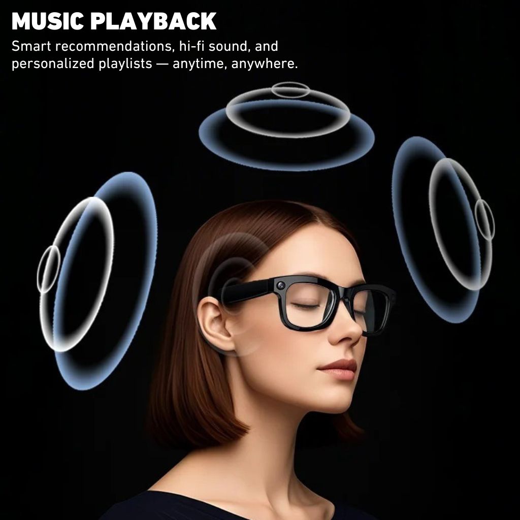 VisionX Smartglasses – Occhiali Intelligenti con Fotocamera e Audio in Design Elegante