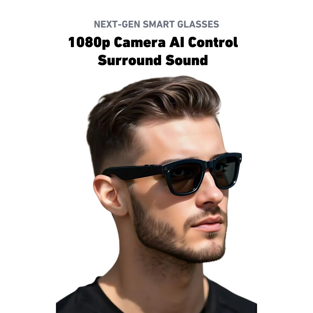 VisionX Smartglasses – Occhiali Intelligenti con Fotocamera e Audio in Design Elegante