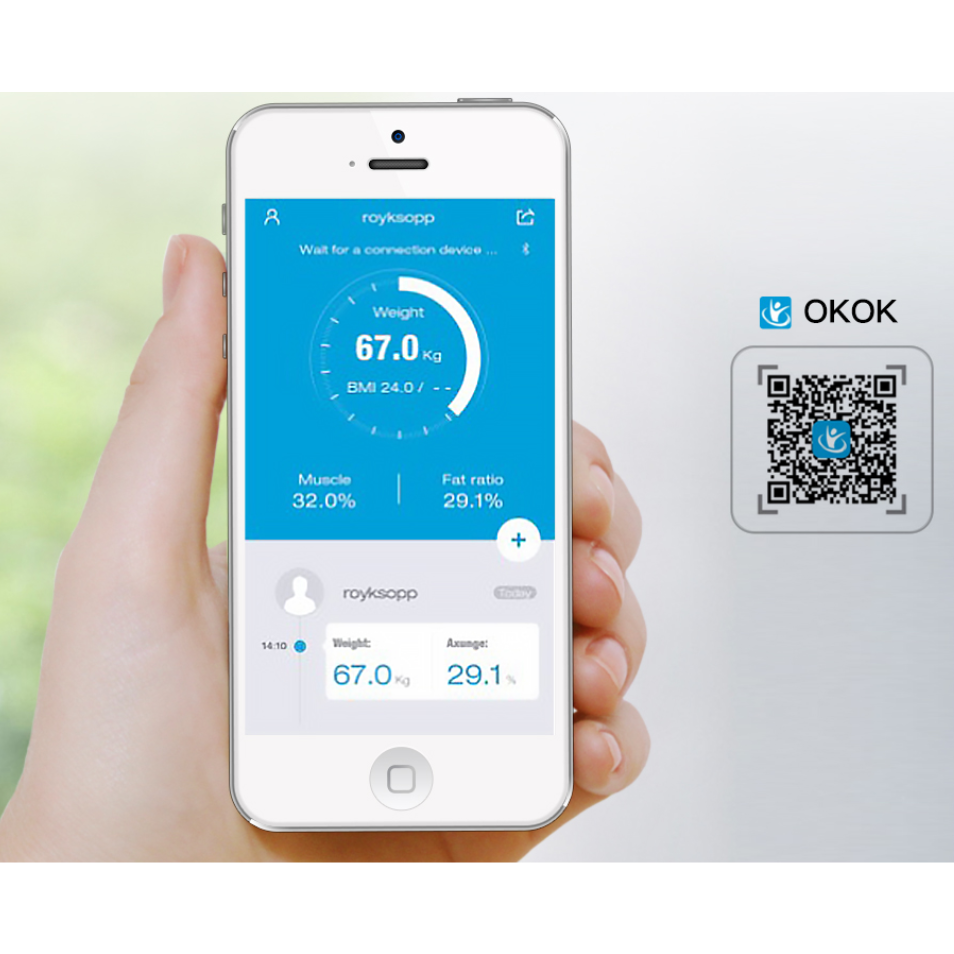 Bilancia per Analisi Corporea Intelligente – Misura Peso, Massa Muscolare, Percentuale di Grasso e Altro