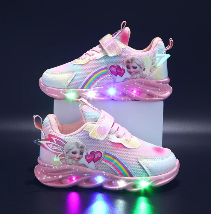 Sneakers Glitter Arcobaleno - Scarpe LED per Bambini Avventurosi