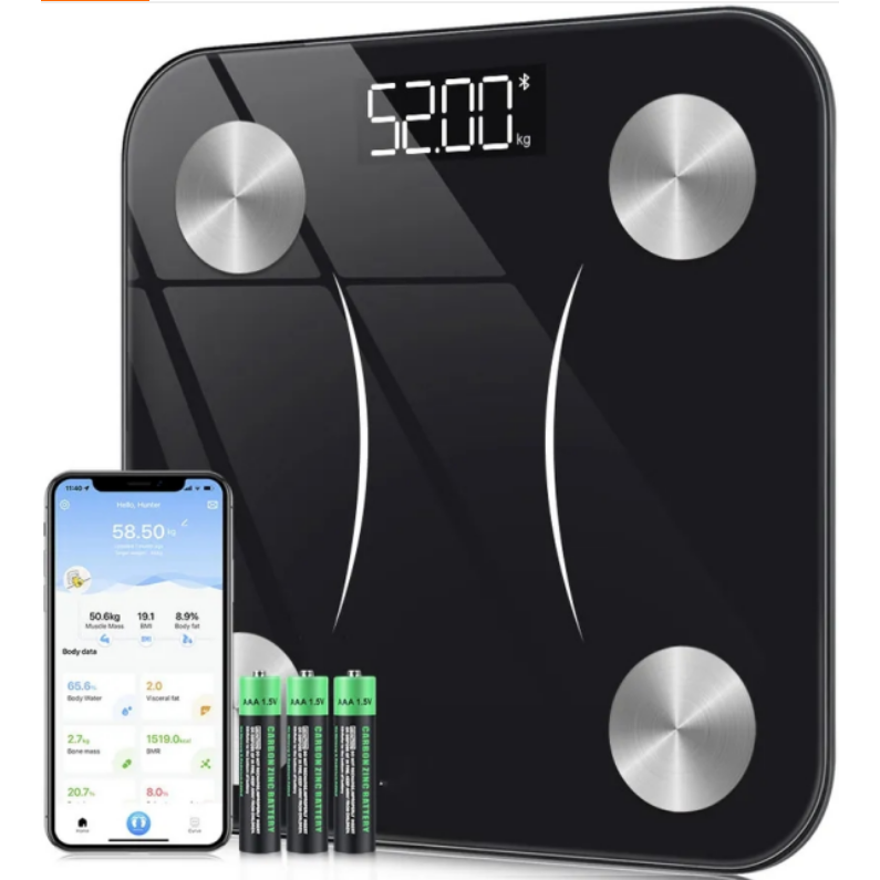 Bilancia per Analisi Corporea Intelligente – Misura Peso, Massa Muscolare, Percentuale di Grasso e Altro