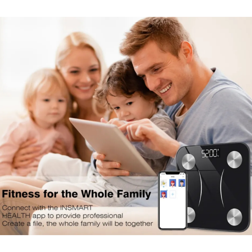 Bilancia per Analisi Corporea Intelligente – Misura Peso, Massa Muscolare, Percentuale di Grasso e Altro