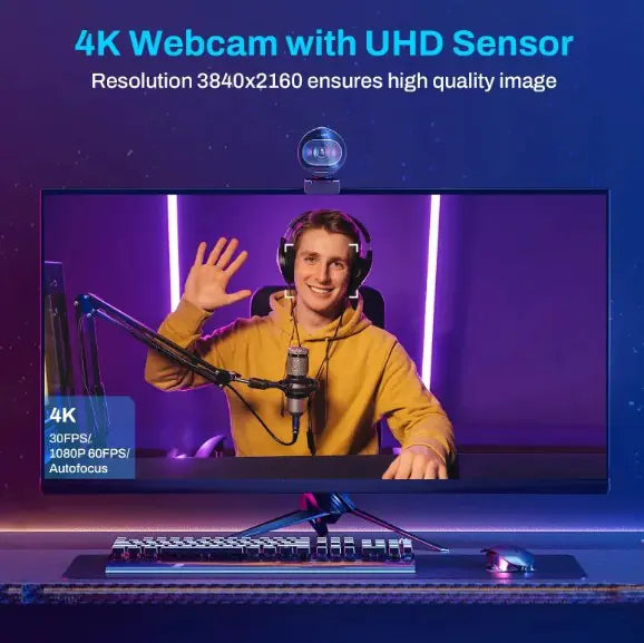 Webcam 4K HD Cristallina – Qualità di Streaming Professionale
